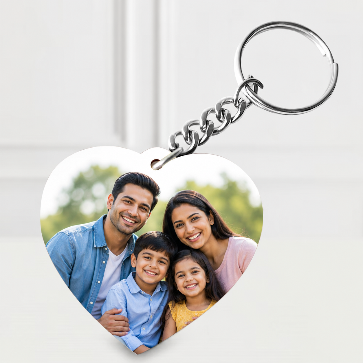acrylic photo key chain heart